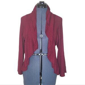 Kenar women's open front waterfall ruffle bell sleeve cardigan